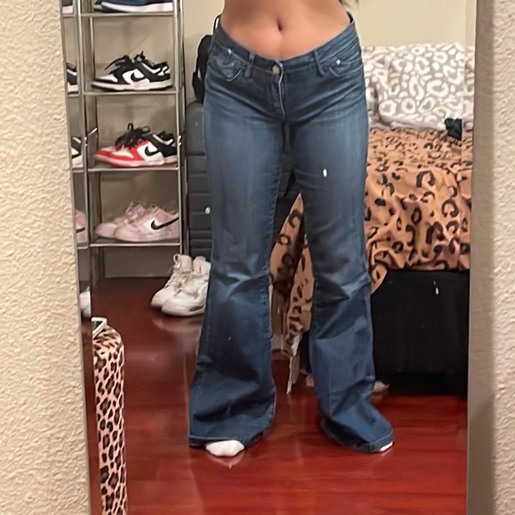 vintage low rise flare jeans